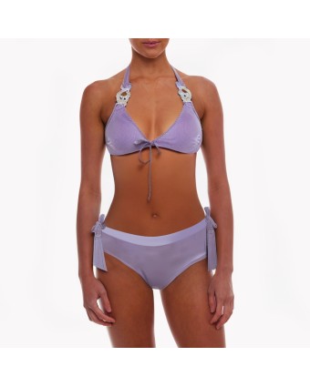 Side-Tie Halter Bikini Two-Piece Set 