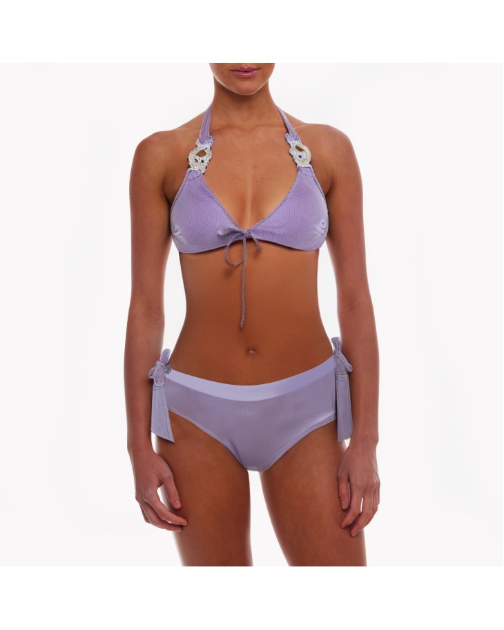 Side-Tie Halter Bikini Two-Piece Set 