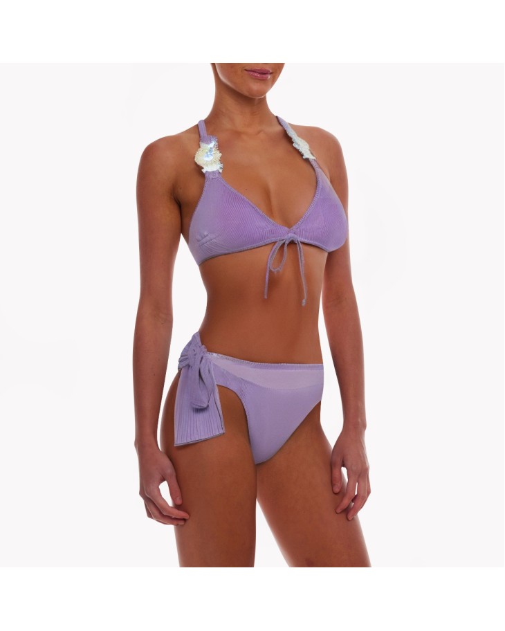 Side-Tie Halter Bikini Two-Piece Set 