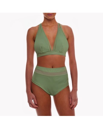 Lace Stitching Lace-Up Bikini
