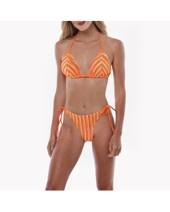 Orange Striped Bikini 