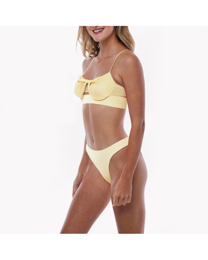 Yellow Strap Steel Support Bikini 
