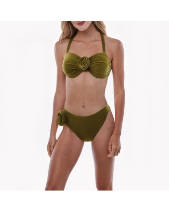 Three-Dimensional Flower Steel Support Bikini 