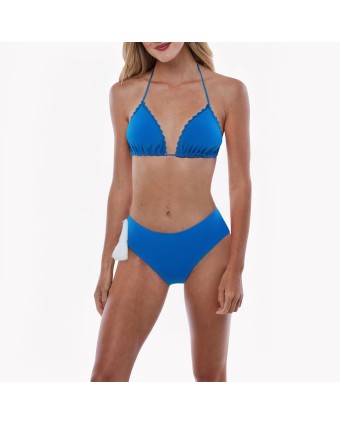 Triangle Bag Contrast Color Split Bikini