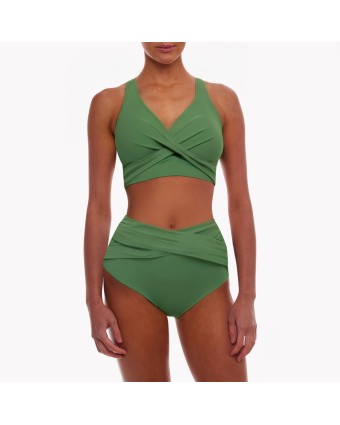 High-Waisted Belly-Covering Bikini 