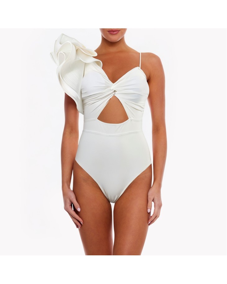 Summer Beach Ruffle One-Piece Swimsuit