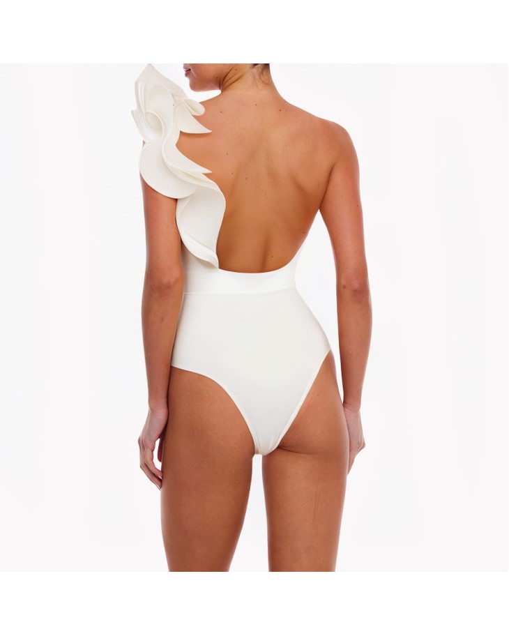 Summer Beach Ruffle One-Piece Swimsuit