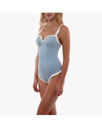 Summer Lace Backless One-Piece Swimsuit