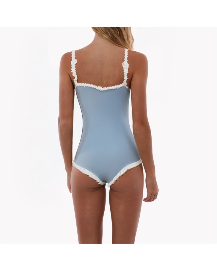 Summer Lace Backless One-Piece Swimsuit