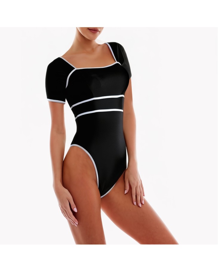 Women's Contrast Color One-Piece Swimsuit 