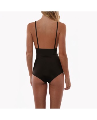 Deep V-Neck Lace-Up Swimsuit 