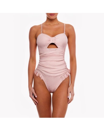 High-Value Solid Color One-Piece Swimsuit 