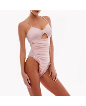 High-Value Solid Color One-Piece Swimsuit 