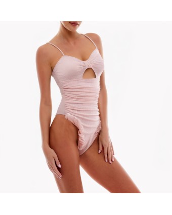 High-Value Solid Color One-Piece Swimsuit 