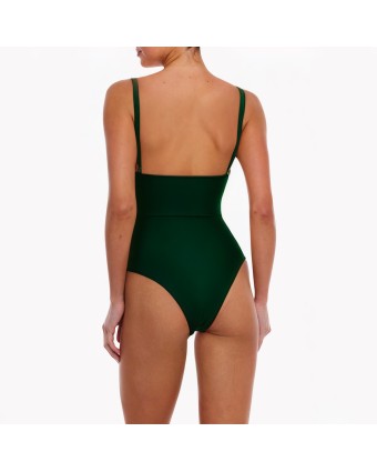 One-Piece Swimsuit With Three-Dimensional Flower Decoration 