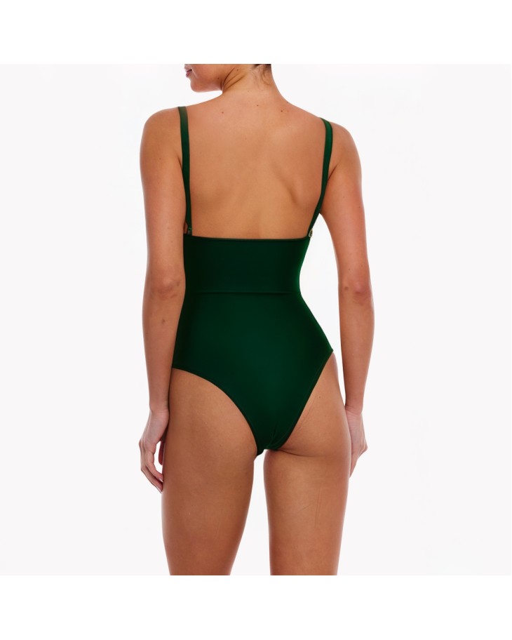 One-Piece Swimsuit With Three-Dimensional Flower Decoration 