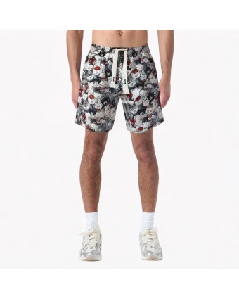 Retro Cartoon Print Shorts