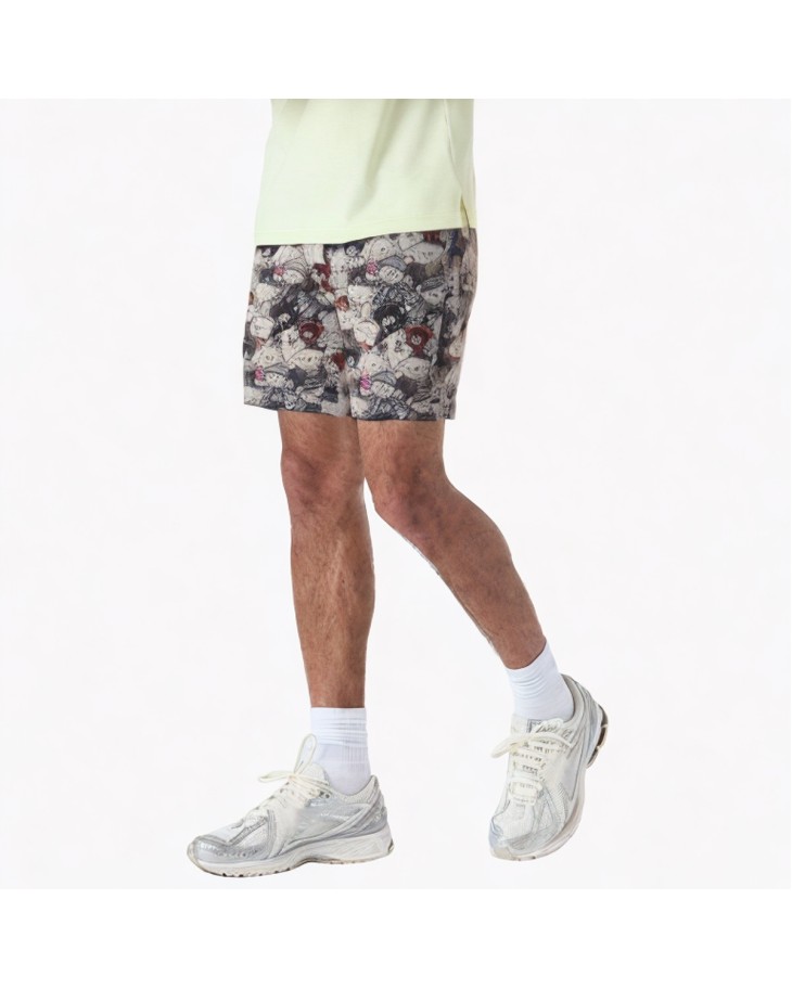 Retro Cartoon Print Shorts