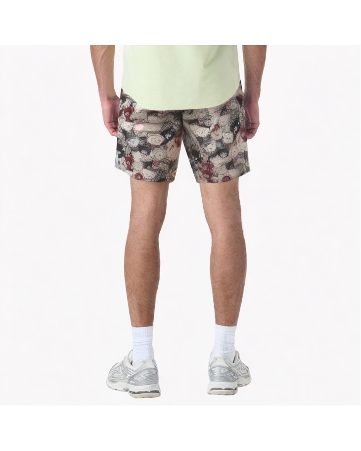 Retro Cartoon Print Shorts