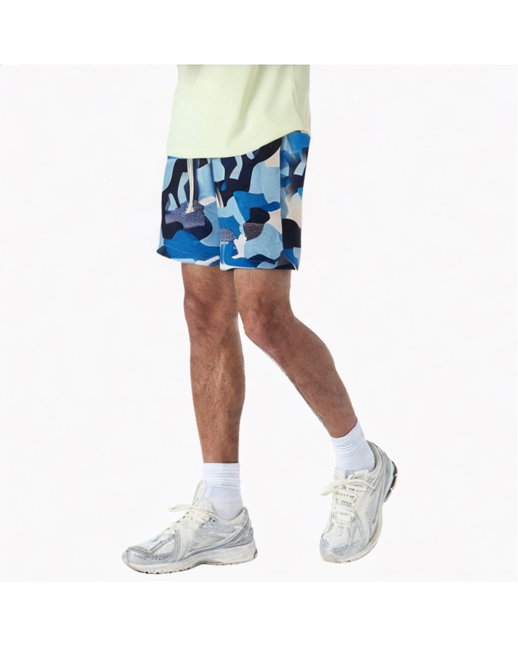 Summer Beach Blue Camouflage Shorts