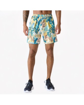 Loose Beach Contrast Print Beach Shorts