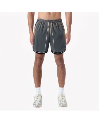 Loose Contrast Striped Holiday Shorts 