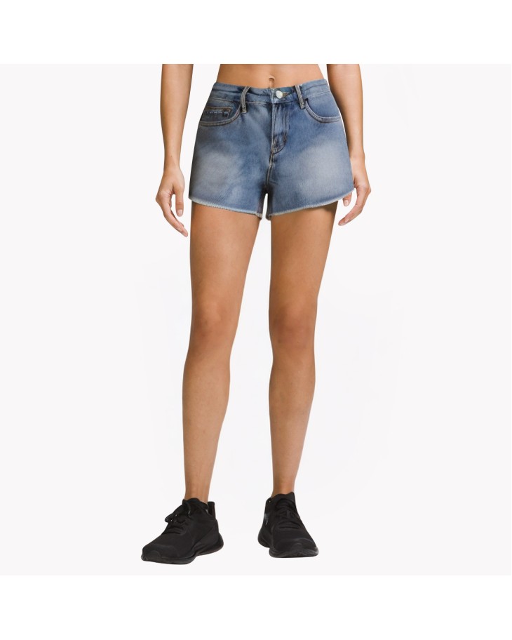 Low-Waisted Slim Denim Shorts For Vacation 