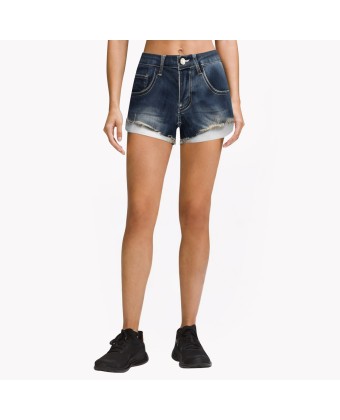 Retro Low-Rise Skinny Denim Shorts 
