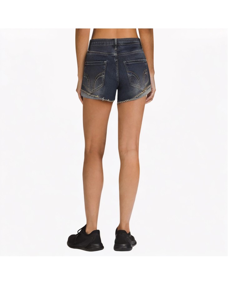 Retro Low-Rise Skinny Denim Shorts 