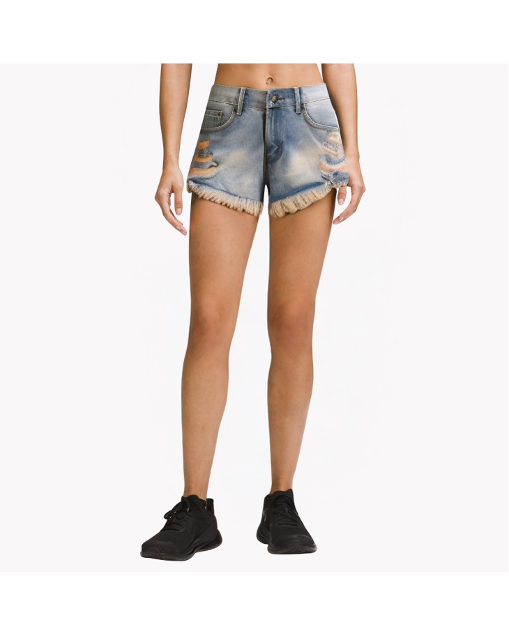 Summer Ripped Denim Shorts