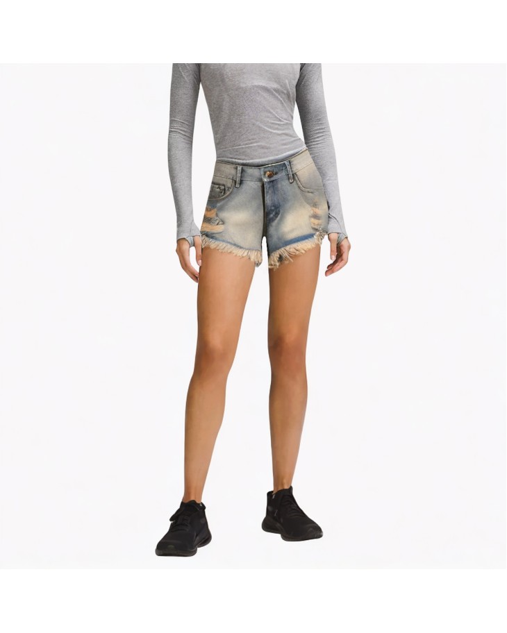 Summer Ripped Denim Shorts