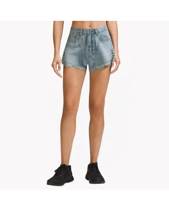 Retro Bandage Raw Edge Jeans 