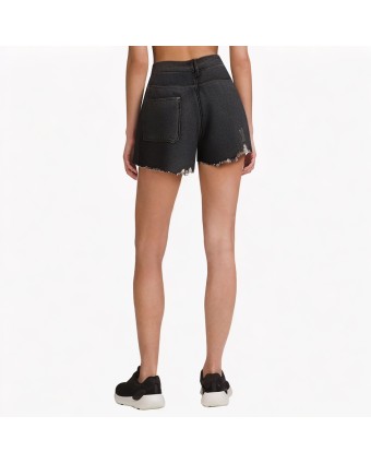 Irregular Ripped Denim Shorts 