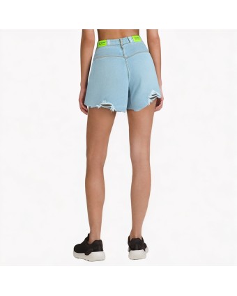 Light Blue Ripped Denim Shorts 