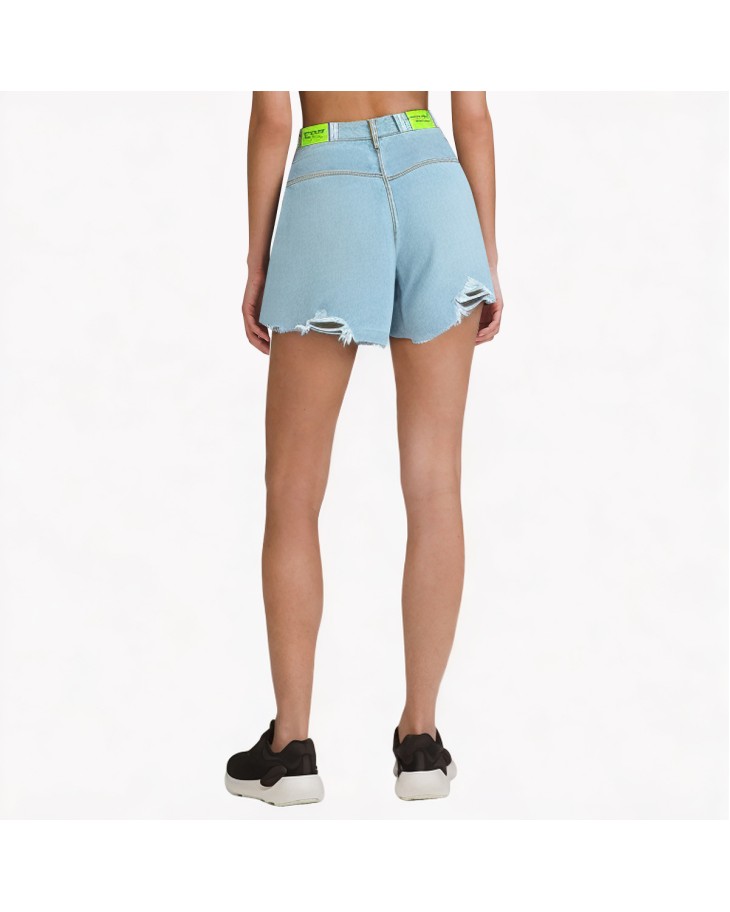 Light Blue Ripped Denim Shorts 