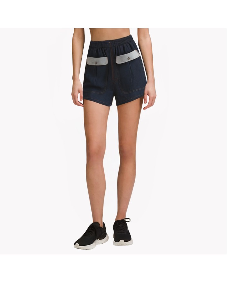 High-Waisted Casual Denim Shorts 