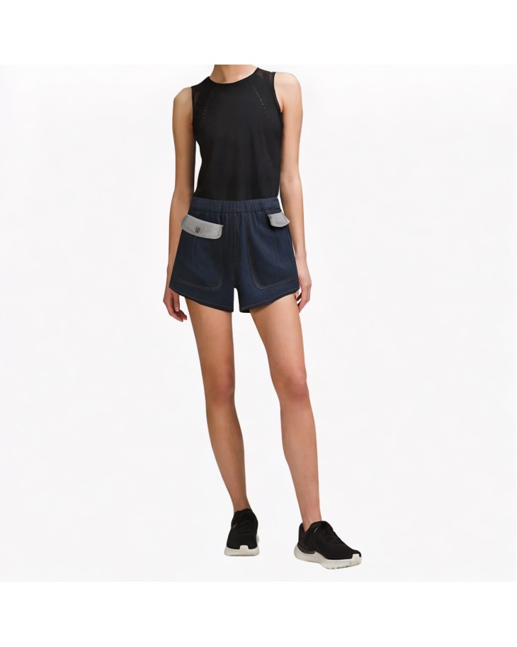 High-Waisted Casual Denim Shorts 