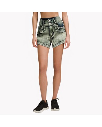 Summer Distressed Brushed Denim Shorts 