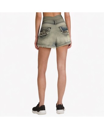 Summer Distressed Brushed Denim Shorts 