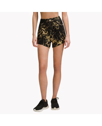 Leopard Denim Shorts 
