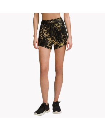 Leopard Denim Shorts 