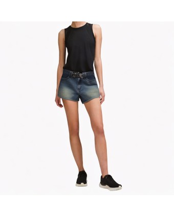 Versatile Lace-up Denim Shorts 