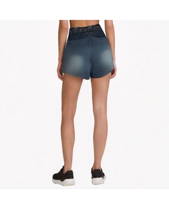 Versatile Lace-up Denim Shorts 