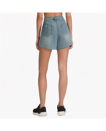 Heavy-Duty Beaded Pearl Denim Shorts