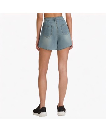 Heavy-Duty Beaded Pearl Denim Shorts