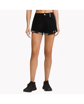 Retro Camouflage Patchwork Denim Shorts 