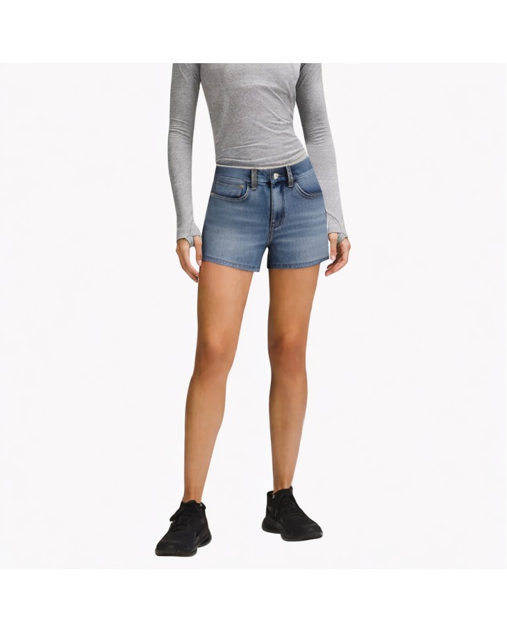 High-Waisted Wide-Leg Denim Shorts
