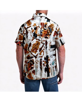 Men's Summer Printed Short Sleeve Shirt 
