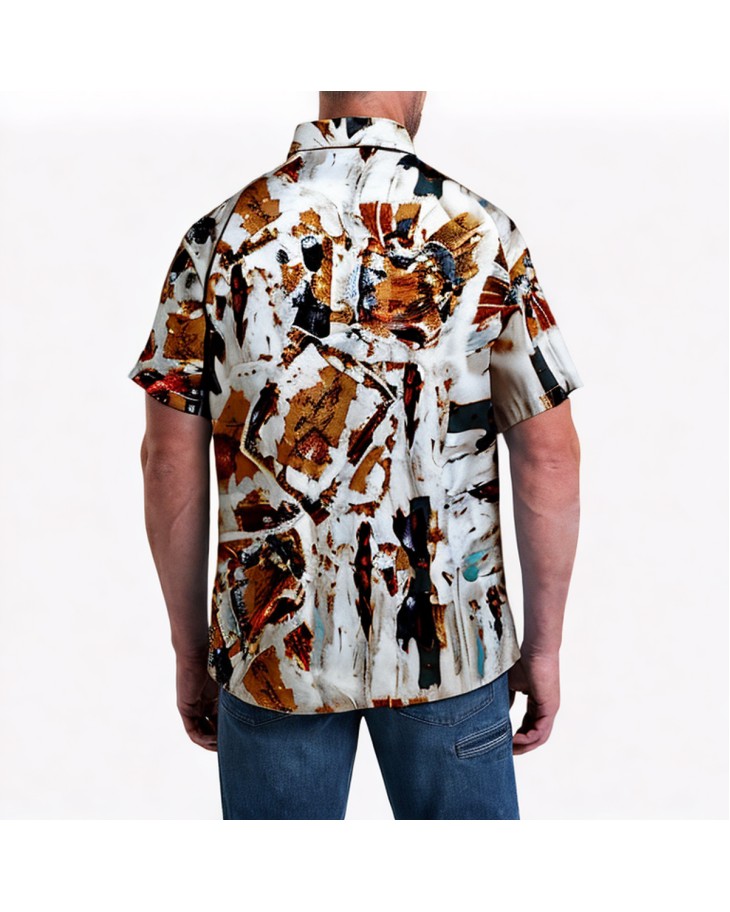 Men's Summer Printed Short Sleeve Shirt 