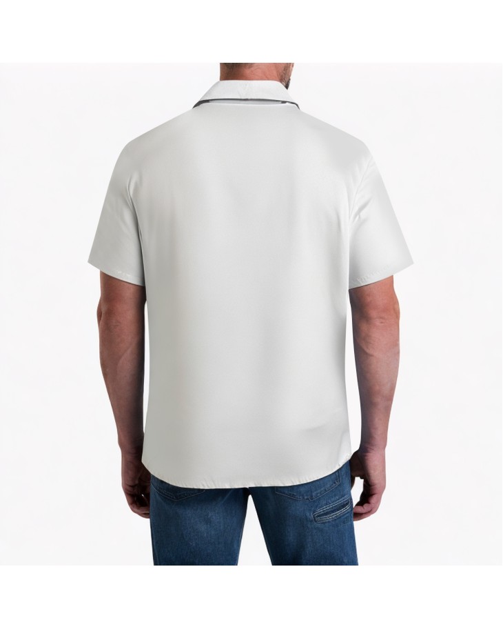 Bamboo Shadow Ink Print Short Sleeve Shirt